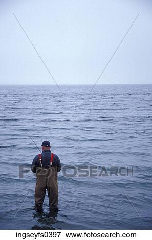 Man Fishing in Ocean View Large Photo Image Stock Photo - Man Fishing in Ocean. Fotosearch