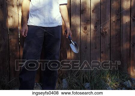 Man Holding Gardening Shovel View Large Photo Image Stock Photo - Man Holding Gardening Shovel. Fotosearch