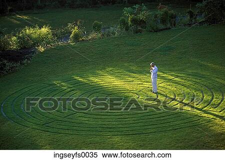 Stock Photography - Man in Grass Shape. Fotosearch