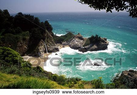 Stock Photo - McWay Cove Waterfall. Fotosearch