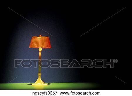 Orange Lamp on Green Table View Large Photo Image Stock Photo - Orange Lamp on Green Table. Fotosearch