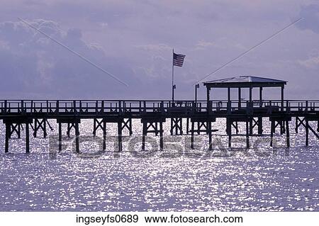 Pier on Sunny Day View Large Photo Image Stock Photo - Pier on Sunny Day. Fotosearch