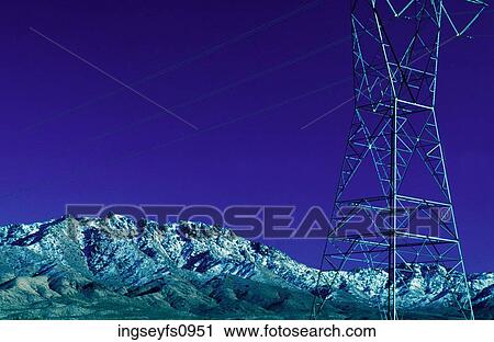 Power Line Tower View Large Photo Image Stock Image - Power Line Tower. Fotosearch