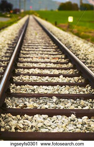 Railroad Tracks View Large Photo Image Stock Image - Railroad Tracks. Fotosearch