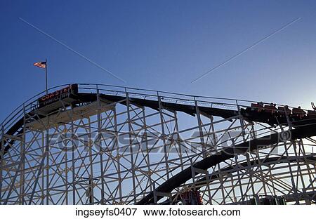 Roller Coaster View Large Photo Image Stock Photo - Roller Coaster. Fotosearch