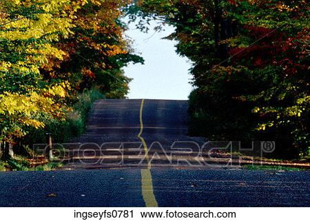 Rural Road and Autumn Trees View Large Photo Image Stock Image - Rural Road and Autumn Trees. Fotosearch
