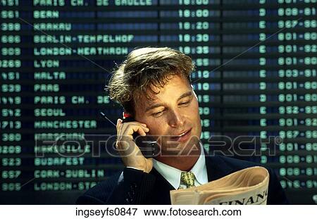 Stockbroker On Cell Phone View Large Photo Image Stock Photo - Stockbroker On Cell Phone. Fotosearch