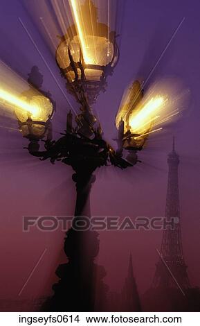 Picture - Street Lamp Emitting a Foggy Glow. Fotosearch