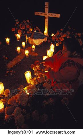 The Cemetery At Night View Large Photo Image Stock Image - The Cemetery At Night. Fotosearch