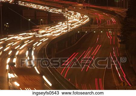Stock Image - Traffic on a Busy Street. Fotosearch