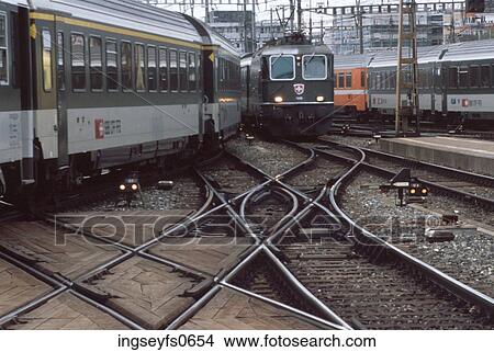 Trains Passing Each Other View Large Photo Image Picture - Trains Passing Each Other. Fotosearch