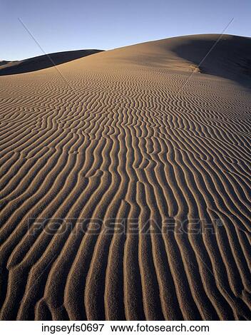 Stock Photo - Wind Making Furrows in Sand. Fotosearch