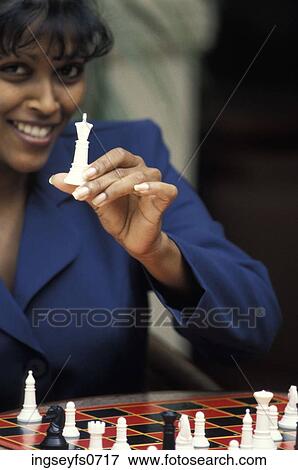 Woman Playing Chess View Large Photo Image Stock Photo - Woman Playing Chess. Fotosearch