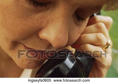 Woman Talking on the Phone View Large Photo Image Stock Photography - Woman Talking on the Phone. Fotosearch