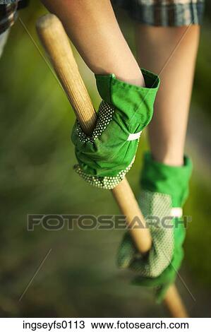 Working With A Gardening Hoe View Large Photo Image Stock Image - Working With A Gardening Hoe. Fotosearch