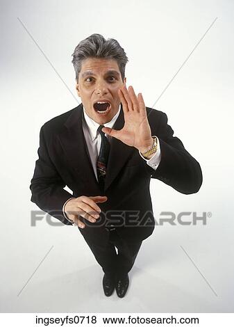 Yelling Businessman View Large Photo Image Stock Photo - Yelling Businessman. Fotosearch
