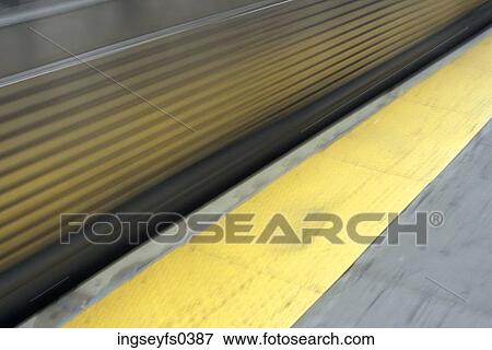 Yellow Safety Line View Large Photo Image Stock Photo - Yellow Safety Line. Fotosearch