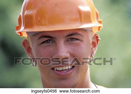 Young Construction Worker in Hardhat View Large Photo Image Stock Photograph - Young Construction Worker in Hardhat. Fotosearch