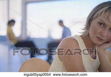 Picture - Close-up of a young woman. Fotosearch