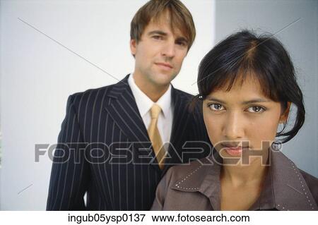 Stock Photo - Portrait of a young couple. Fotosearch