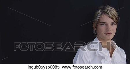 Stock Photography - Portrait of a young woman. Fotosearch