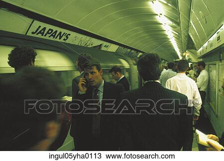 People at a subway station View Large Photo Image Stock Image - People at a subway station. Fotosearch