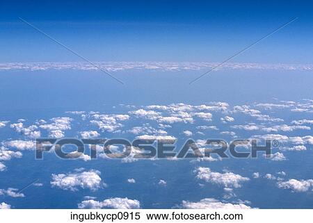 Stock Photography - Aerial view of clouds in the sky. Fotosearch