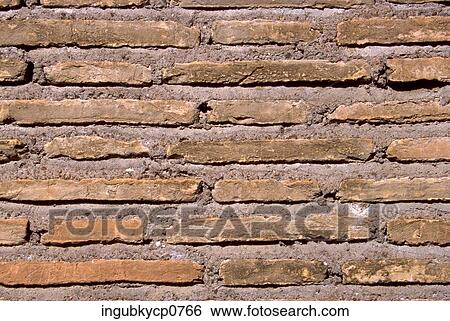 Stock Photograph - Close-up of a brick wall. Fotosearch