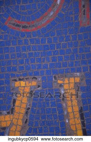 Picture - Close-up of a mosaic wall. Fotosearch