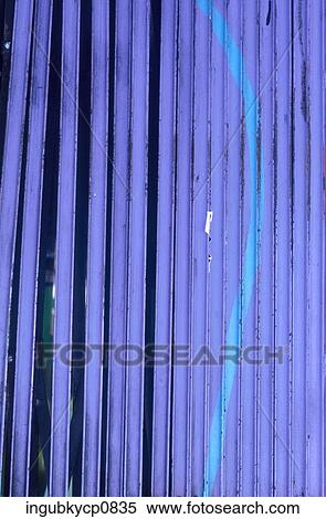 Close-up of a painted fence of poles View Large Photo Image Stock Photography - Close-up of a painted fence of poles. Fotosearch