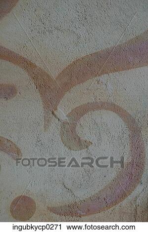 Close-up of a pattern painted on a wall View Large Photo Image Stock Image - Close-up of a pattern painted on a wall. Fotosearch