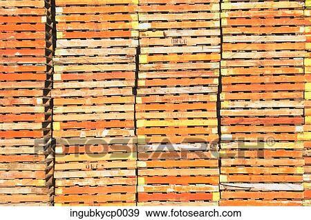 Close-up of a pile of building bricks View Large Photo Image Stock Photo - Close-up of a pile of building bricks. Fotosearch