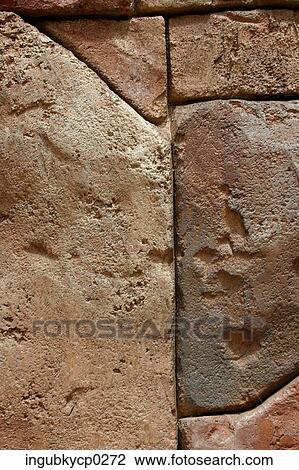 Stock Image - Close-up of a stone wall. Fotosearch