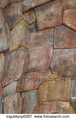Stock Photo - Close-up of a stone wall. Fotosearch