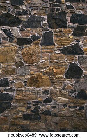 Stock Photo - Close-up of a stone wall. Fotosearch