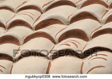 Stock Photo - Close-up of a surface covered with shingles. Fotosearch