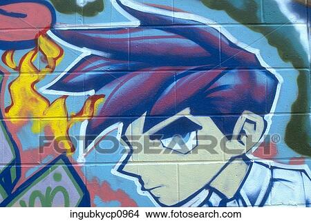 Picture - Close-up of graffiti on a wall. Fotosearch