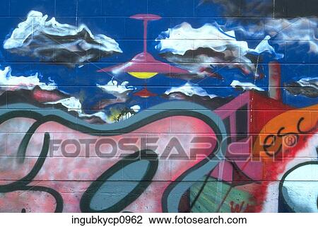 Close-up of graffiti on a wall View Large Photo Image Stock Image - Close-up of graffiti on a wall. Fotosearch