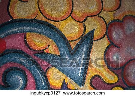 Close-up of graffiti on a wall View Large Photo Image Stock Photo - Close-up of graffiti on a wall. Fotosearch