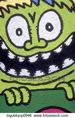 Close-up of graffiti on a wall View Large Photo Image Stock Photograph - Close-up of graffiti on a wall. Fotosearch