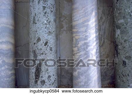 Picture - Close-up of pillars of assorted stone. Fotosearch