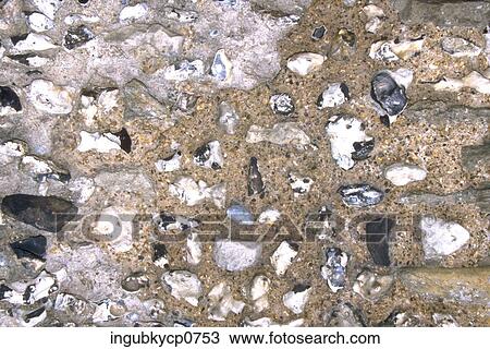 Stock Image - Close-up of the surface of a stone wall. Fotosearch