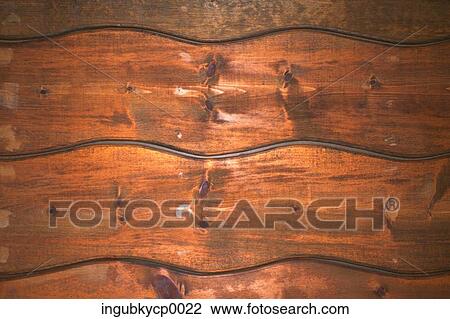 Stock Image - Close-up of the surface of polished wood. Fotosearch