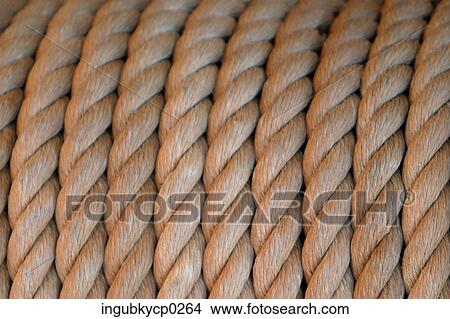 Close-up of thick coiled rope View Large Photo Image Picture - Close-up of thick coiled rope. Fotosearch