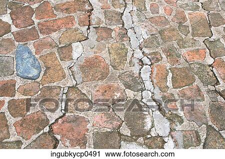 Stock Image - High angle view of a mosaic floor. Fotosearch