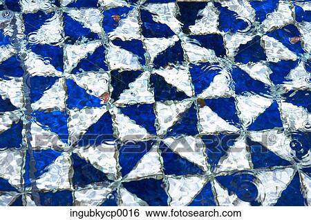 High angle view of a pattern on a swimming pool floor View Large Photo Image Stock Photograph - High angle view of a pattern on a swimming pool floor. Fotosearch