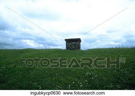 Panoramic view of a cottage on a field View Large Photo Image Stock Image - Panoramic view of a cottage on a field. Fotosearch