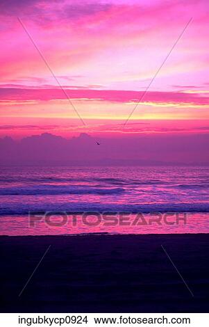 Panoramic view of the sea at dusk View Large Photo Image Picture - Panoramic view of the sea at dusk. Fotosearch