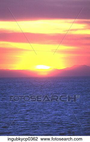 Panoramic view of the sea at dusk View Large Photo Image Stock Image - Panoramic view of the sea at dusk. Fotosearch
