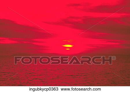 Panoramic view of the sea at dusk View Large Photo Image Stock Image - Panoramic view of the sea at dusk. Fotosearch
